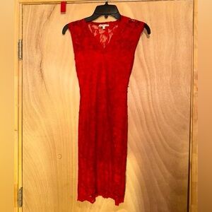 Elegant Red Lace Dress